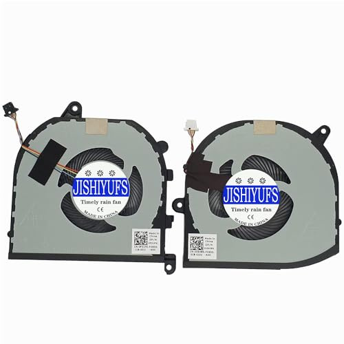 JISHIYUFS Nouveau CPU+GPU Ventilateur de Refroidissement pour Dell XPS 15 9570 7590 XPS15-9570 Precision 5540 Series Laptop DFS501105PR0T FKCH FJ6J 008YY9 0TK9J1 TK9J1 08YY9 DC5V 0.5A
