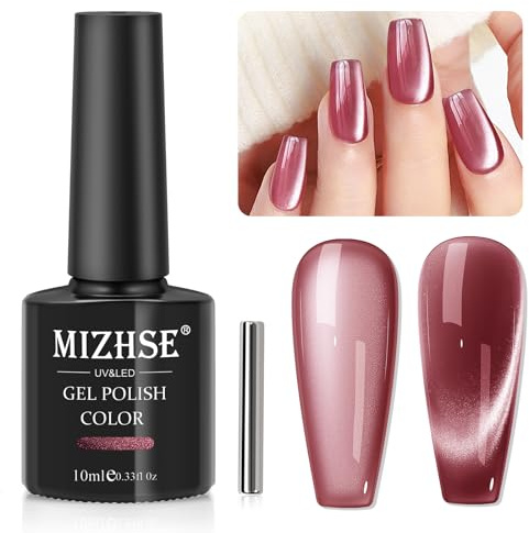 MIZHSE Cat Eye UV Gel Magnet Nagellack Rot Glitzer Cateye Nägel UV Lack | Cateye Nagellack, Gels Nail Polish, Nageldesign, Maniküre für Zuhause & Salon