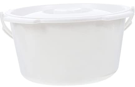 Mobestech Toilettes Portatives H?pital d Urine Urinoir De Chevet Couvercles Pot De Chambre Adulte Urinales De Pot En Plastique D Urinoir Pp Bassin De Lit Universel Blanche Hommes Et Femmes