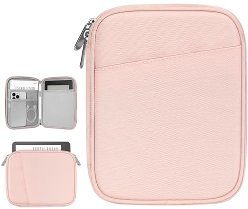 Vinabilia 6-7 Inch Sleeve Carrying Case for 7 Kindle Colorsoft Signature Edition and All-New Kindle Paperwhite, Protective Sleeve Cover Pouch Bag for 6 Kindle/Kindle Oasis/E-Reader, Pink