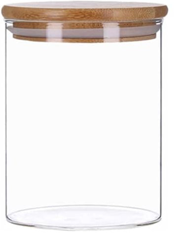 GEORGES Vorratsdosen aus Glas mit Bambusdeckel, Vorratsgläser, Glasbehälter, eckig & rund | 350 ml - 2500 ml | luftdicht, stapelbar, Spülmaschinenfest, Mottensicher