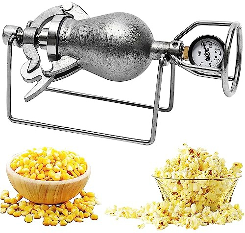 MOFGOE Chinese Popcorn Maker Machine, Mini Popcorn Popper with Support Frame, Hot Air Popcorn Machine, Gifts for Boys Kids Men Women,Small 100ml