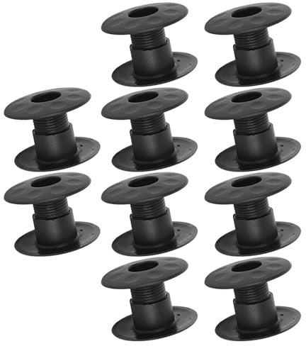 KIMISS 10 Paar Tischfußball-Buchsen, Tischfußball-Lagerstangen, Lustiges Spielezubehör, 16-mm-Lager für Tischfußball-Stange, weiß und Schwarz