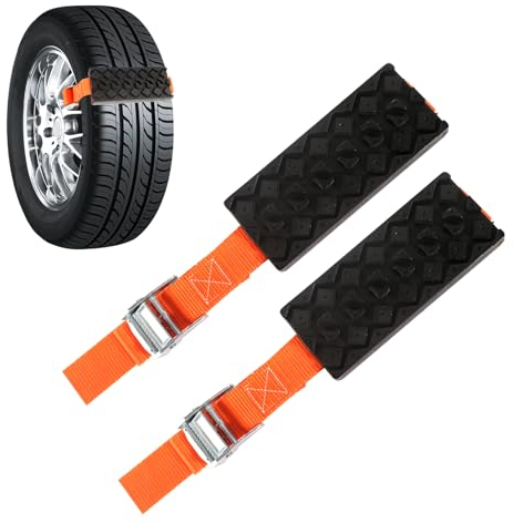 2 Pezzi Catene da Neve in Gomma Catene da Neve Universali Auto Catene Antisdrucciolo per Auto Catena Da Neve Regolabile Catena Auto Pneumatico Antiscivolo Dispositivo di Trazione per Pneumatici