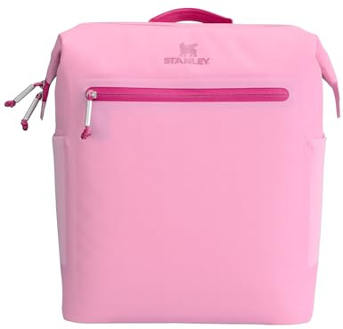 Stanley All Day Madeleine Midi Backpack Soft Cooler 14.8 Quarts | 20 Can Cooler with Handle and Shoulder Straps | Stays Cold for a Day | Insulated Travel Bag with Zipper | BPA-Free | Peony