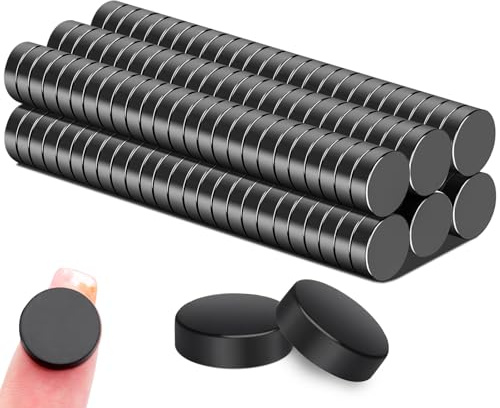 MIN CI 150 Stück Schwarz, Stark Rund Magnete für Kühlschrank- und Whiteboardtafeln