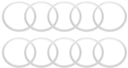 sourcing map 10Pcs Silicone Sanitary Gasket 4 Tri-Clover O-Ring Sealing Gasket Ring Washer Fits OD 120mm Sanitary Pipe Weld Ferrule, White