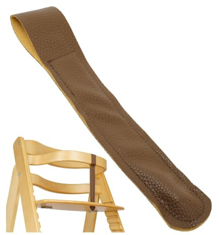 Correa de entrepierna para trona, 1 pieza, marrón, cuero PU, arnés de seguridad compatible con Stokke Tripp Trapp, roba Sit Up, Safety 1st, Kinderkaft, correa de arnés para trona infantil