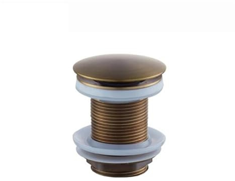 DesagüE AutomáTico De Lavabo Fregadero for lavabo de baño, desagüe emergente, tapón de residuos tallado de latón antiguo, escurridor de residuos for fregadero de tocador Clic-clac Para Lavabo(ZR2023-1