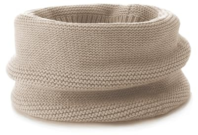 ENSTAB Loop Kinder Baumwolle Herbst Winter Schal Baby Loop Hals Wärmer kinderschal Strick Mädchen und Junge (Beige)