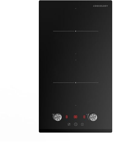 Cookology 30cm 2-Zone Built-in Induction Hob - Twin 18cm Cooking Areas | Easy-to-Use Rotary Controls - Also fits 3500W - Energy-Efficient & Automatic Power-Off
