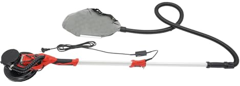 Smerigliatrice elettrica da soffitto e da parete con aspirazione della polvere, per cartongesso, velocità variabile, senza polvere, con 2 spazzole di carbone, 6 pezzi di carta vetrata, sacchetto di
