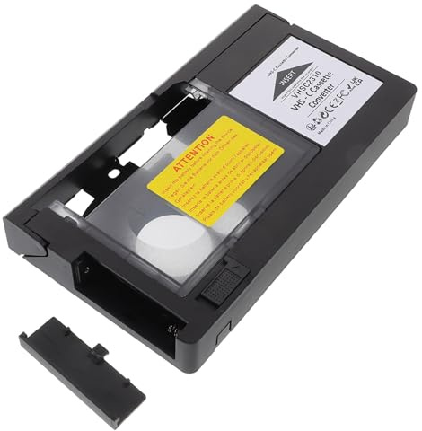 SHOWERORO Vhs-c to Vhs Cassette Adapter Box for Playback and Video Player Conversion Plastic Converter for Camcorders Compact Design for Easy Home and Travel Use Effortless Tape to
