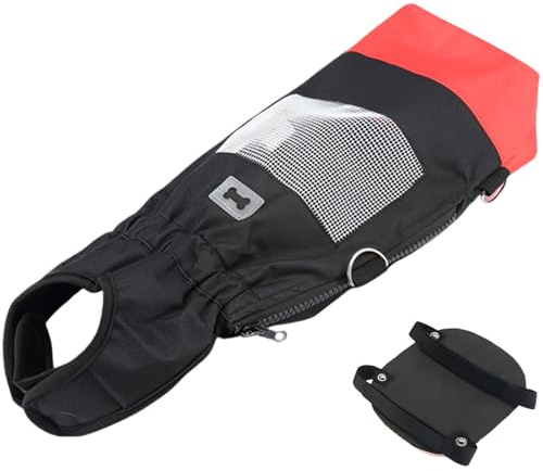 Tressify Dog Scooter L Black, Mobility Aid with Breathable Mesh and Stainless Steel Frame, Silent Wheels, Adjustable Collar for Pets 13-18 lbs / 6.5-9 kg