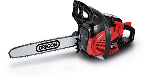 Scheppach Benzin Kettensäge CSP41 mit Oregon Qualitäts-Schwert und -Kette | 1,9 PS Leistung | 40cm Schwertlänge | 37,5cm Schnitt | automatische Kettenschmierung | inkl. Handschutz und Systembremse