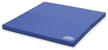 Asalvo Colchón Plegable para Parque Cuadrado 93x93 cm Mattress - Acolchado, Transpirable, Antibacterias y Antiácaros, Fácil de Transportar, Desde 0 hasta 15 kg - Azul Marino