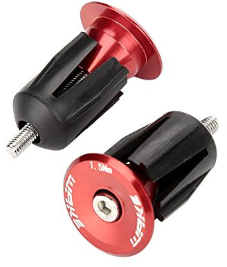Fahrradlenker Endkappe, Aluminiumlegierung Fahrrad Lenker Endkappen Fahrrad Bar Ends Lenkerstopfen für Rennrad Lenker Mountainbike(Rot)