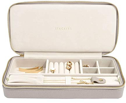 Stackers Taupe Sleek Necklace Travel Jewellery Box