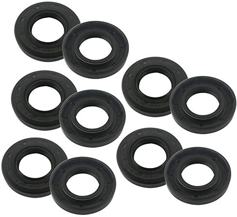 F-MINGNIAN-SPRING 10 Stück TC Typ Skelett Öldichtung Dichtung 11 x 25 x 7/12 x 19 x 5/12 x 20 x 5/12 x 24 x 5/12 x 30 x 7/12 x 35 x 7 mm NBR schwarz Radial Wellendichtring, 12x27x7mm