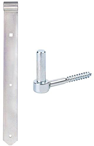 HAUS & DACH Ladenband Set, verzinkt inkl. Kloben, Ladenbandlänge: 500 mm, Durchmesser Kloben: 13 mm Einschraubkloben
