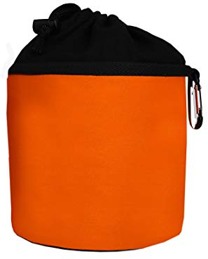 Sac à pinces à linge en coton - à suspendre/avec mousqueton - orange