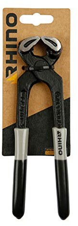 RHINO - Tenaglia da falegname, tenaglia da falegname da 175 mm - Consente di afferrare, stringere e strappare tutti i tipi di oggetti (chiodi, punte...) - Lunghezza 175 mm - Manico antiscivolo -