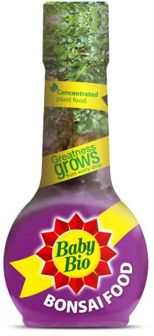 Baby Bio Bonsai Food, 175ml - Liquid Concentrate Fertiliser - Essential Nutrients for Healthier Stronger Plants - Enhances Vitality and Resilience for Well-formed Trees - Makes up to 70L