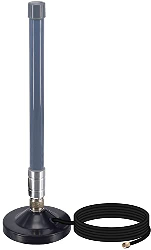 YILIANDUO 868MHz Lora Antenne 2dBi Fiberglas N-Type Stecker | FRP Antenne mit Magnetischer Basis 3M Koaxialkabel für HNT Helium Netzwerkgeräte Bobcat Hotspots