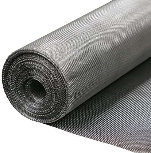 Woven Wire Mesh 304 Edelstahl Drahtgewebe 20 Mesh Maschendraht Drahtgitter Volierendraht Edelstahlgitter Wire Mesh für Fenster Küche Maulwurfsperre Schutzgitter,0,28mm Drahtstärke ( Size : 1x8m )