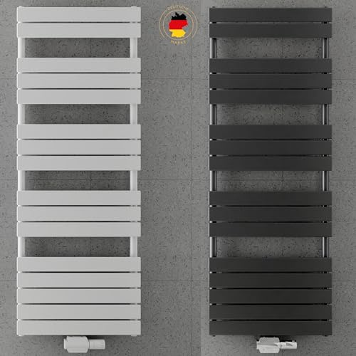 MC Heat ® Premium Badheizkörper 400x1200 mm - Handtuchwärmer in Anthrazit - Paneelheizkörper für Mittel- und Seitenanschluss
