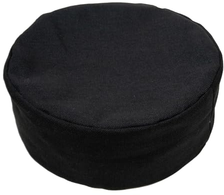 EmpireAthletics Yogakissen Rund Schwarz – Meditationskissen mit Buchweizenschalen Füllung – Sitzkissen Yoga Meditation – Bodenkissen 31x13 cm – Baumwolle Bezug Abnehmbar – Zubehör Entspannung