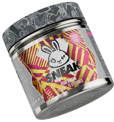 SNEAK | Raspberry Lemonade | Zero Sugar, Low-Calorie Energy Drink for Sustained Concentration & Focus | 15 Servings