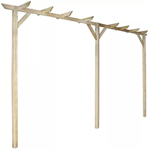 Keketa Pergola de jardin, pergola, pergola, pergola, pour extérieur, pergola en bois, tonnelles pour extérieur, tonnelles en bois, 400 x 40 x 205 cm en bois