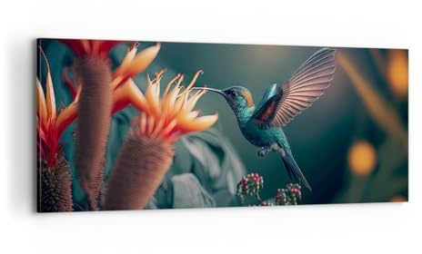 ARTTOR Leinwandbild 100x40cm Wandbild Botanik Blumen - 5729