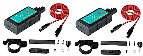 VICASKY 2sets Motorcycle USB Charger Kit Sae to USB Adapter Portable Car Charger for Motorbike Power Outlet