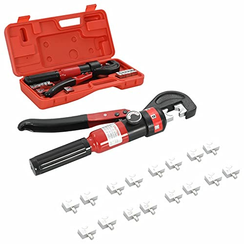 ZEYUAN Hydraulische Crimpzange 4-6-8-10-16-25-35-70 mm Aderendhülsenzange, Krimperzange, Presszange, Klemmen, Abisolierzange, Kabelschere