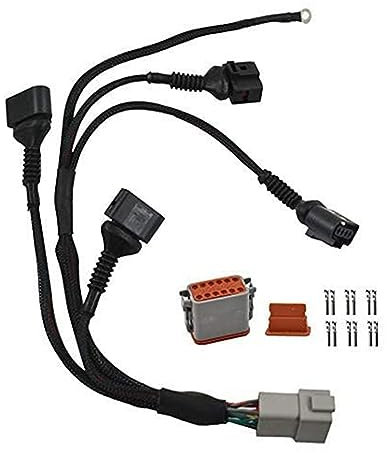 HOOLRZI 1 8T Spulenkabelbaum Geeignet Für A4 NP-18WHKIT 034-701-0004 06B998018T 0347010004 Turbolader Anhänger Kabelbaum Kit Messgeräte Anschlüsse Für Autoradio Männlich Und Weiblich Mit