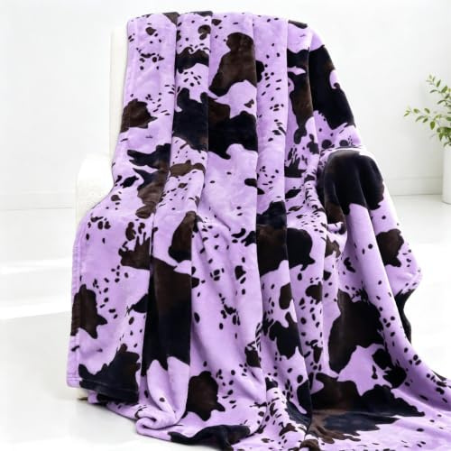 Violette Decke, warme Pflaume, Überwurf, weiche Lavendeldecke, Überwurf, lila, violett, Fleecedecke für Damen