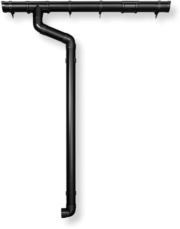 Dachrinne Halbrund 65 mm | Komplettset mit Fallrohr bis 750cm | Typ 250 Fallrohr DN 60 | Kunststoff PVC Anthrazit | 4Home&Garden (Dachlänge: 1-Seite bis 750cm)