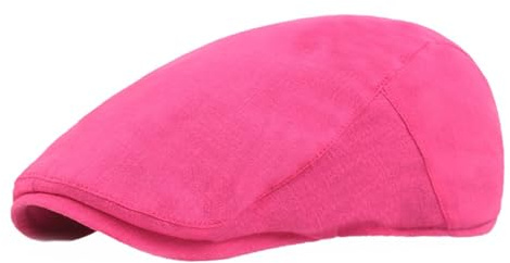 Reyox Unisex Newsboy Hat Vintage Beret Flat Ivy Cabbie Driving Hunting Cap Hot Pink