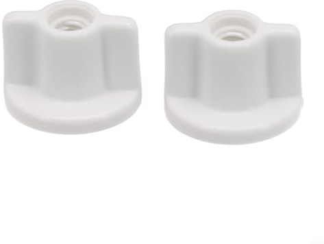 Zuverlässige 6 mm Schraubenmutter für WC-Deckel, WC-Sitz-Rückmutter Ersatzteil, WC-Sitz Unterseite Ersatz Toil, 2 Stück, Weiß