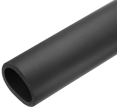 sourcing map Rohrisolierungs-Schaumrohr, 50 mm ID x 64 mm Außendurchmesser, 1,85 m, Schaumstoffschlauch, wärmeisoliertes Rohr für AC-Einheit, Griff, Wasserrohr, Gefrierschutz, 6,4 x 5,1 cm, Schwarz