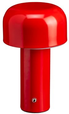 Luxus - Tischlampe Touch - Luna - Rot - H30 x Ø16 - Terrassenlampe - Schreibtischlampe - LED - Wiederaufladbar - Dimmbar - Kabellos - Batteriebetrieben - Tischlampe für innen und außen