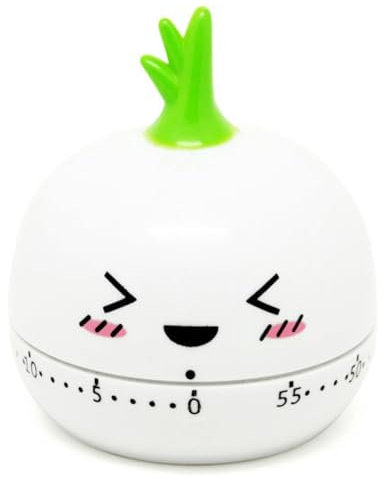 Qweradr Outil Rotatif Cuiseur ¨¤ ?ufs Minuteur Nouveaut¨¦ Cuisine Minuteur L¨¦gumes Animal Cuisson Minuteur Num¨¦rique Oeuf Minuteur Cupcake Minuteur Facile ¨¤ Utiliser Blanc