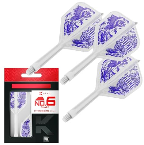 TARGET Japan K-Flex Solo Keita Ono No.6 KFlex Dart-flyg och axlar | Paket med 3 K Flex Player Edition tillbehör | KFlex Dart-axlar, mellanliggande (26 mm)
