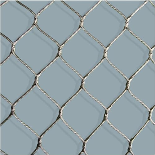 JvFbjLF Flexibles Edelstahl-Seilgeflecht, stoßfester, diebstahlsicherer, gewebter Grenzschutzzaun for den Fußballplatz auf dem Bauernhof(2mm*8cm)