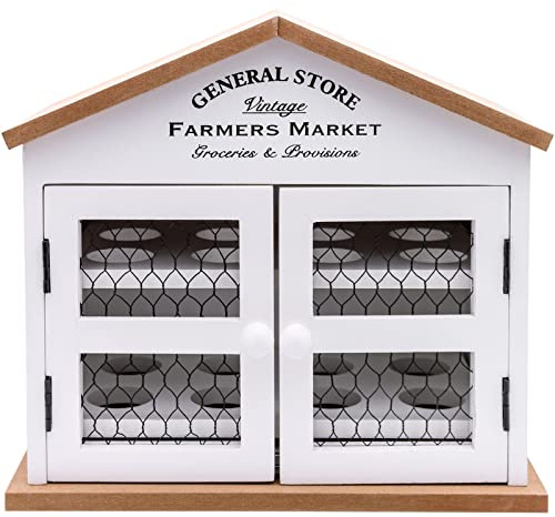 Maison Des Cadeaux 16 Egg Holder Egg Basket 'General Store' House Hut Storage Holder Organiser