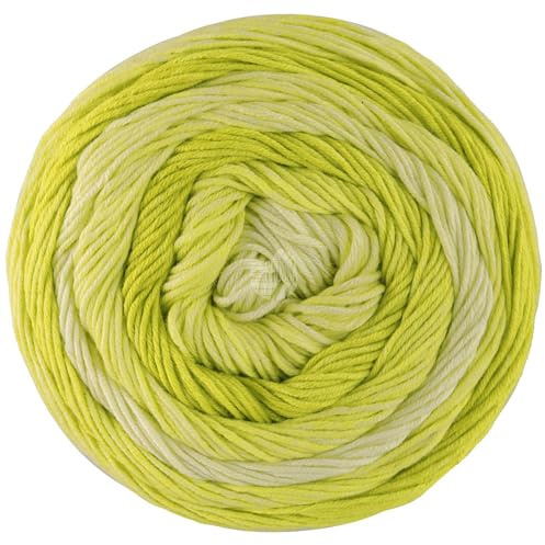 LANA GROSSA Gomitolo Tono | Wolle in dezenten Ton- in-Ton Farbverlauf in fruchtigen Farben | Handstrickgarn aus 100% Baumwolle (Bio) |100g Wolle zum Stricken & Häkeln | 360m Garn FB 1032