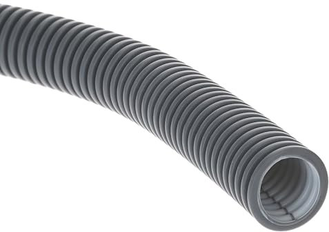Tubo corrugado eléctrico Kalitec AD 20 mm, 10 m, 750 N, gris, ignífugo, resistente a golpes y presión, instalación en suelo