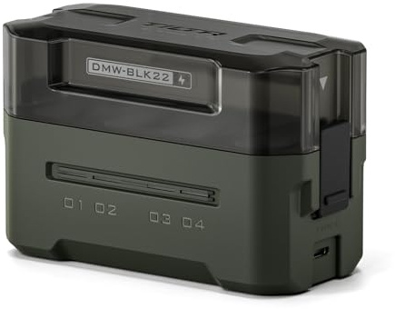 Tilta DMW-BLK22 Chargeur de Batterie 4 Canaux + Câble de Chargement USB-C | Compatible avec les Batteries DMW-BLK22, étui de Charge, Station Portable, Charge Rapide 45W PD